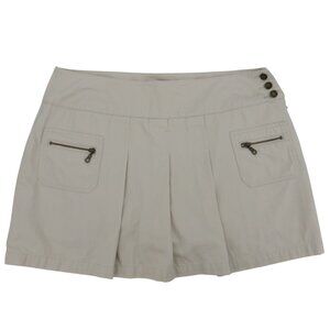 VTG LA Blues Women Plus Size 20W Beige Pleated Skort Shorts Skirt Zipper 1990s